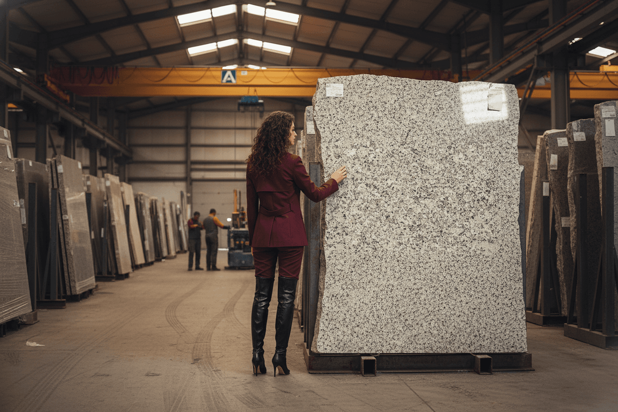 Strzeblów - wizualizacja w magazynie kamienia